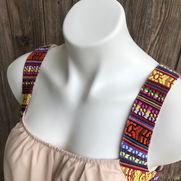 Ya Los Angeles Tops - YA Los Angeles Cream Color Tank Navajo Straps